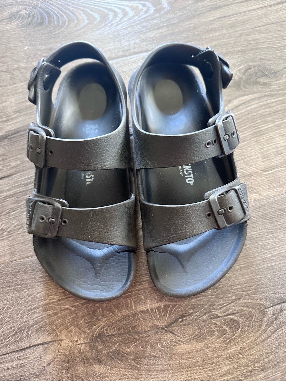 Birkenstock Kids Black Two-Strap EVA Sandals